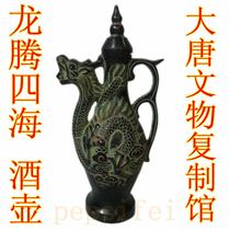 Bronze dragon and phoenix jug factory direct sales Ancient emperor special jug Bogu rack decoration antique collection