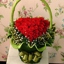 Exquisite solid flower basket 36 red Roses with dead blessing send flowers Love fashion flower basket Valentines Day send flowers