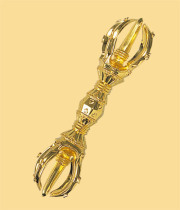 Zhenyangzong five-strand pestle Zhenyangzong instruments Tang Dynasty Vajra empty sea master gilded with Vajra