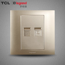 TCL Legrand switch panel switch socket panel Shijie Champagne Gold series telephone computer socket