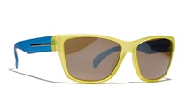 KBC @ ION Fame TR 90 material lightweight anti-UV frosted transparent yellow frame outdoor sun glasses