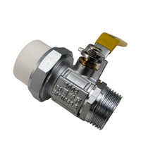 Amway letter PPR single external tooth copper ball valve PPR live reduction valve heating valve copper ball copper rod