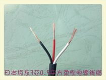 Japan Bando 3 core 0 5 square quality super good flexible power cord imported wire and cable imported control line
