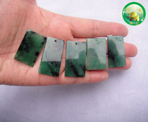 Beautiful landscape painting wide pieces Myanmar A goods Jade Tengchong jade dark green imitation brand jewelry