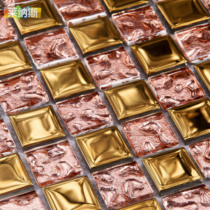 (Linus)Electroplated Mosaic Crystal Glass Wall Sticker Tile Mosaic Puzzle Background Wall spot