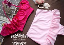 Foreign trade high waist Thai swimsuit female sexy bikini female small chest gathered with steel support steel ring slim beach