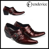 British mens pointed high-heeled shoes metal rivets red wedding shoes bar casual hairdresser mens shoes