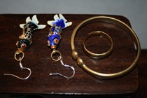 Old Asian gold ring three-piece set special price 1#