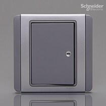Schneider Qisheng E3000 series with LED light single joint one-open single-open double-control switch gray silver