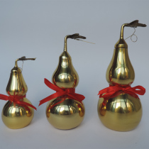 Open cover copper gourd feng shui ornaments town house pure copper gourd decoration Zhaocai gourd pendant desktop