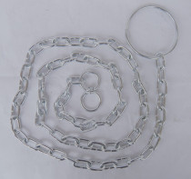 Plus coarse 2 1 m large iron chain pet dog chain chain sub dog rope Puppy dog traction rope Large canine traction belt