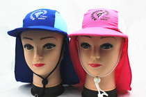 lelang childrens devil hat Girls and boys foldable beach hat Baby swimming hat sun hat sun hat