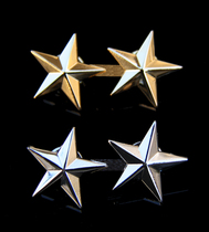 American metal badge two-star major epaulettes will star American 2-star collar flower can be used as Cap Badge