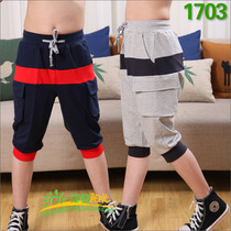 Summer style childrens clothes boy Summer middle pants CUHK Children sports 50% pants 7 Pants Children Casual Shorts 1703