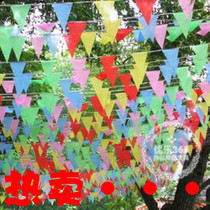 Triangle Color Flag String Flags 5 Color Triangle Color Flags 60 m