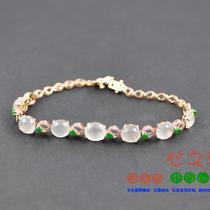 (Xingjia Workshop) Jade egg noodle bracelet personalized custom kgold inlay 9731