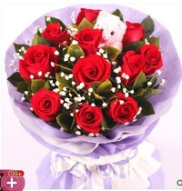 11 Red rose bouquets Shanghai florist city flowers express love birthday Jiading Songjiang flowers to send flowers