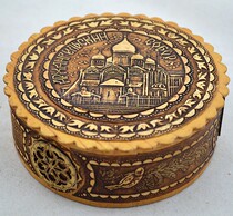 Russian birch bark jewelry box hand-carved three-dimensional hollow foreign Craft Boutique imported good gift