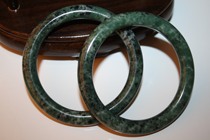 Old natural single jade bracelet old natural jade round bracelet unit price (F4)