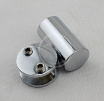 Shower room bathroom trolley head glass strut connector partition zinc alloy tube sealing plug 19MM single pass