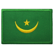 Military fan embroidery microscale Mauritania square flag arm chapter can be customized