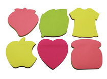 Lotte stationery Alien shape Convenience Stick Colored fluorescent Three layers of four layers N post Sticker Message Paper Instant Stick