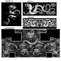 Dragon grayscale atlas computer engraving relief carving wood jade carbon brick carving material file