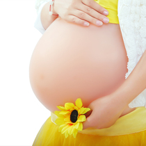 Mei send exquisite protective cover breast glue twins silicone fake belly props fake pregnancy