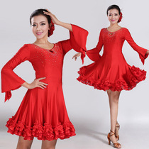 Womens Latin ballroom dance National standard dance three steps on the new swing dress competition costume