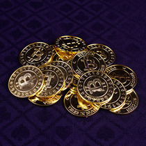 New prop chips bitcoin model bitcoin electroplated gold coins Texas Holdem casino chips