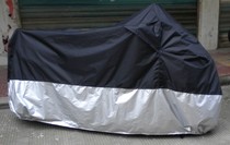 Factory direct sales 180T polyester taffeta motorcycle cover electric car clothing motorcycle cover(black and silver M)