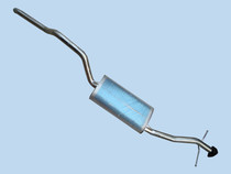 Double layer thickened ZTE cross-country bread rear section full stainless steel car silencer) exhaust pipe