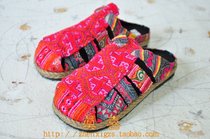 Thai characteristics handmade embroidered embroidered cloth shoes ethnic color sandals four bags female 3635370138 Xi Zhi