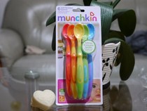 Spot MUNCHKIN color soft head long handle non-slip auxiliary food spoon disassembly order