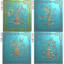 TV Cabinet Sleeve Tug Door Panel Beam Waist Leg Surface Engraving Picture Material Fine Sculpture Photo Relief Map Grayscale 1 Yuan Zhang