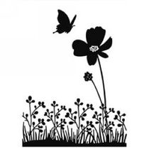 Darice 4*6 inch plastic embossed board (splint) butterfly flower 1218-54