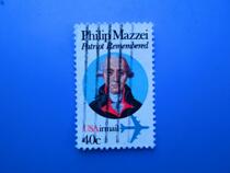 Foreign Stamp America 1980 Birth of Italian American Statesman Philip Mazione pin 1 All