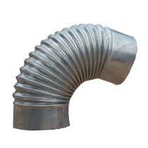 White iron shrimp type smoke exhaust elbow diameter 7cm smoke pipe elbow smoke pipe bend Easy to install right angle smoke pipe