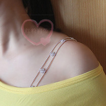 Bead Chain Clip Drilling Doodle Metal Shoulder Strap Water Drill Shoulder Strap Without Shoulder Strap Wiping Chest Underwear Chain Bra Strap