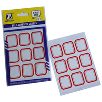 Zhuoli ZL67 68 self-adhesive label 28mm × 34mm 9*12 handwritten label Red and Blue