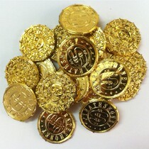 Toy Aztec Pirates of the Caribbean gold coins silver coins ancient coins electroplated plastic sweepstakes decorations