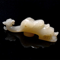 Gao Guyu Old Jade Collection of Han Dynasty and Tian Yolong Fenglong Dragon Hook White Jade Dragon Pineapple with Hook Products Complete
