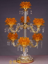 Golden Buddha margin Crystal seven products LED Lotus lamp Buddha supply lamp for Hall lamp lotus lamp lotus lamp Buddha supplies