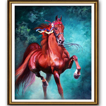 Precision printing living room big painting new DMC cross stitch animal sweat blood BMW take the lead