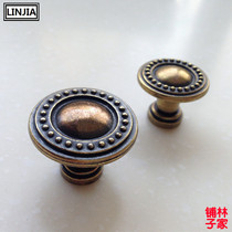 Ancient European antique antique retro wardrobe cabinet door drawer oval handle handle simple furniture pastoral handle 1128