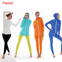 Even cap swimsuit sunscreen long sleeve jacket snorkeling beach clothes lovers sunscreen anti-UV suit UPF50