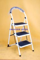 Special wholesale three-step Red white arc iron ladder household ladder household folding ladder iron Herrin ladder