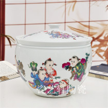 Jingdezhen Ceramic machine with lid rice cylinder Rice Barrel Noodle Cylinder Wine Bad Vat Bumper Vat pickle jar Jar Tank storage tank General jar