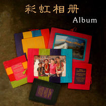Nepal Rainbow Handmade Paper Album Send Handmade Photoset Baby Couple Stickup Photo Book Creative Gift