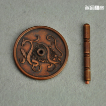 (Xuanwu)Chisel flower handmade copper pure copper gray incense road supplies All copper fine made Lao Jius own